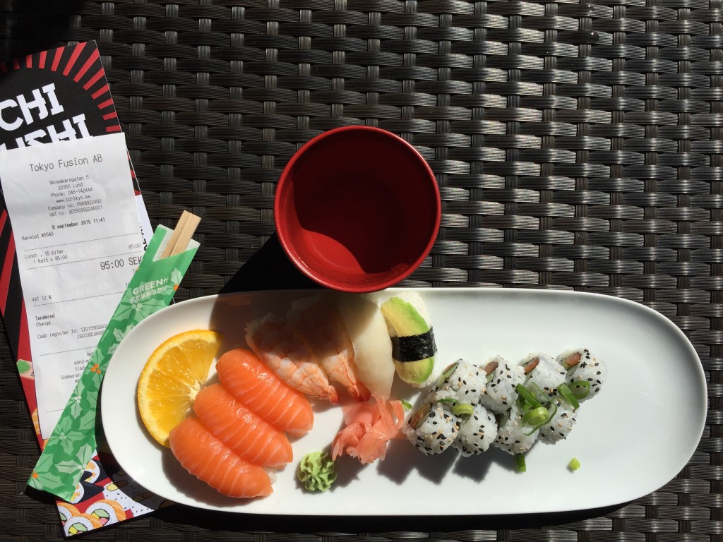 Ichi Sushi, 15 bitar, 95:-